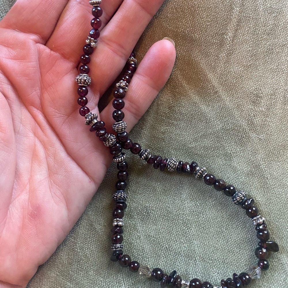 Garnet Necklace Choker